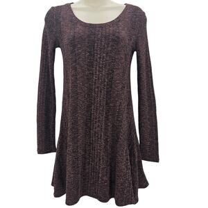 Urban Outfitters BDG Womans size S Petite Ribbed Knit Mini Sweater Dress Brown